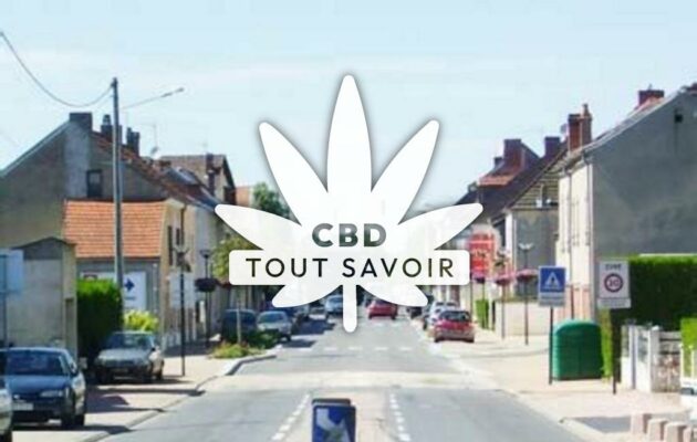 Village à Abrest avec feuille Cannabis CBD