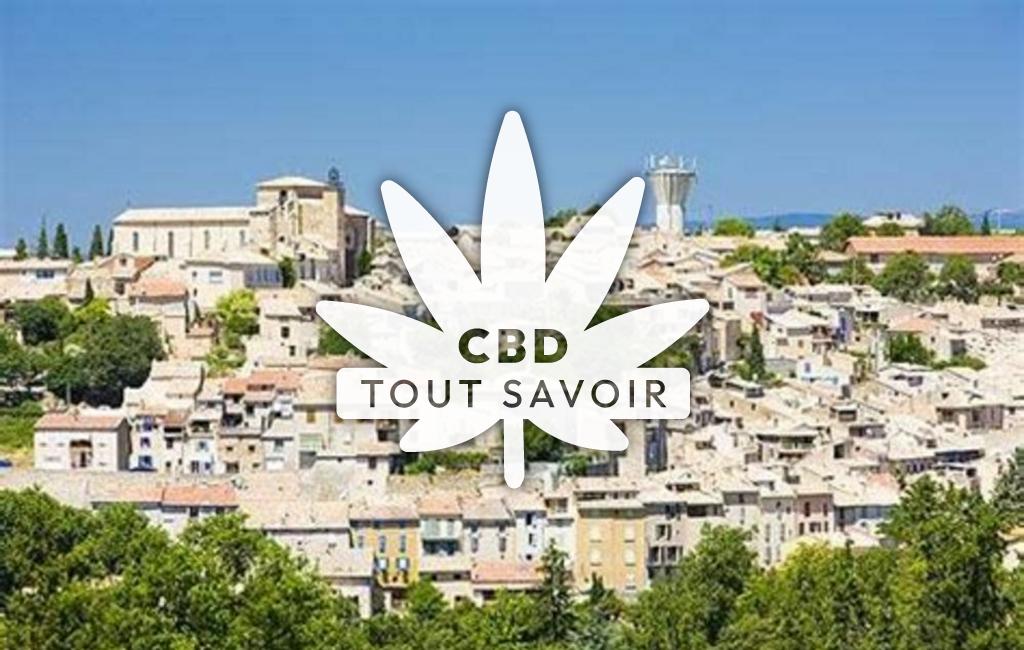 Village à Allemagne-en-Provence avec feuille Cannabis CBD