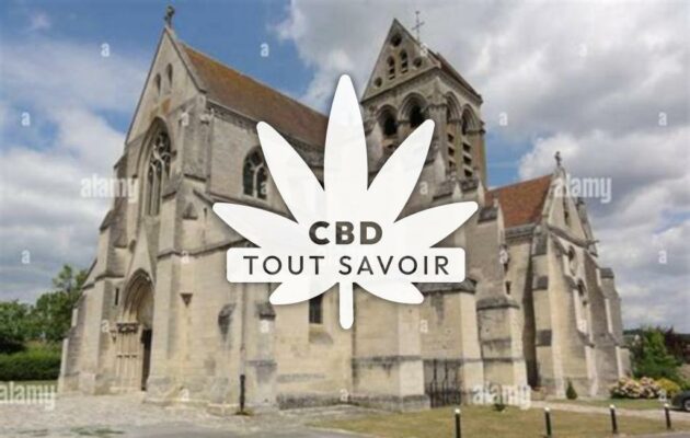 Village à Ambleny avec feuille Cannabis CBD