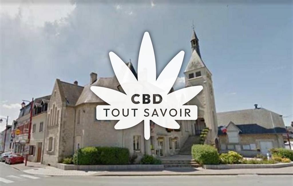 Village à Anizy-le-Grand avec feuille Cannabis CBD