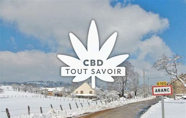 Village à Aranc avec feuille Cannabis CBD