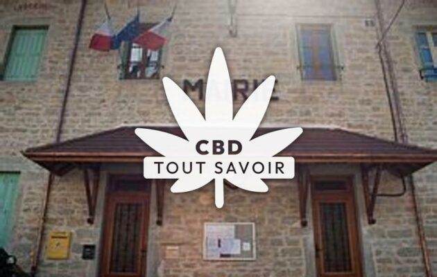 Village à Arandas avec feuille Cannabis CBD