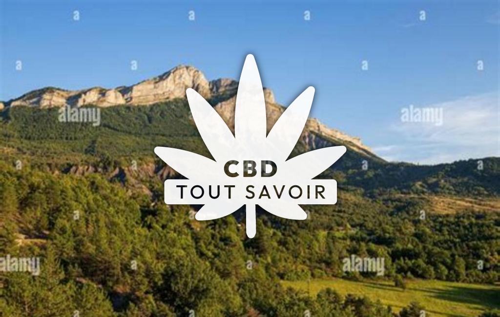 Village à Archail avec feuille Cannabis CBD