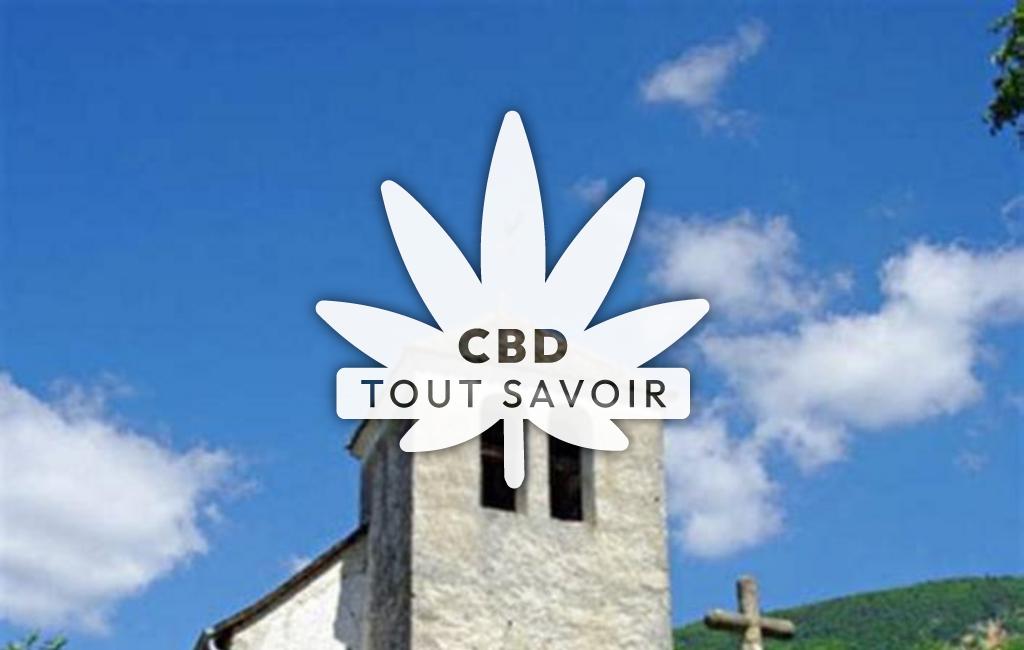 Village à Arviere-en-Valromey avec feuille Cannabis CBD