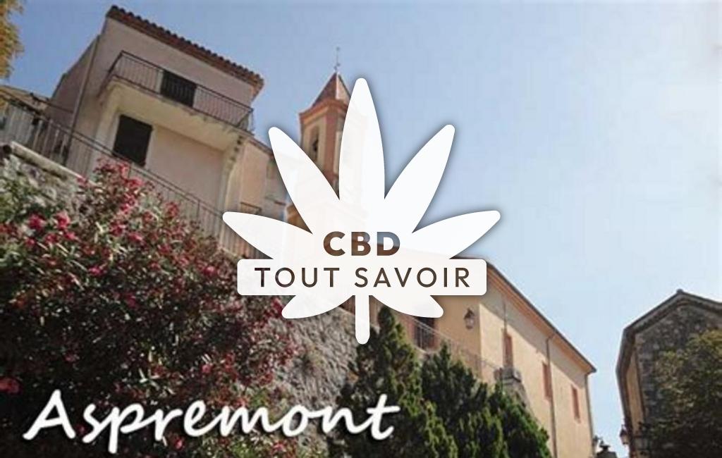 Village à Aspremont avec feuille Cannabis CBD