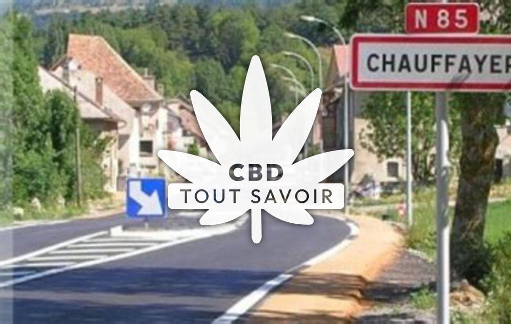 Village à Aubessagne avec feuille Cannabis CBD