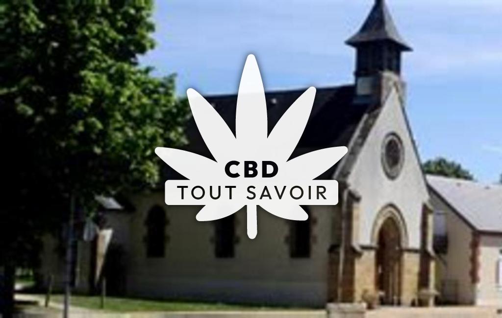 Village à Aurouer avec feuille Cannabis CBD