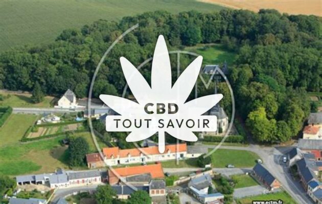 Village à Autremencourt avec feuille Cannabis CBD