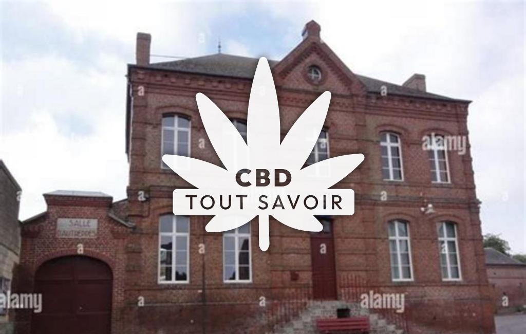 Village à Autreppes avec feuille Cannabis CBD