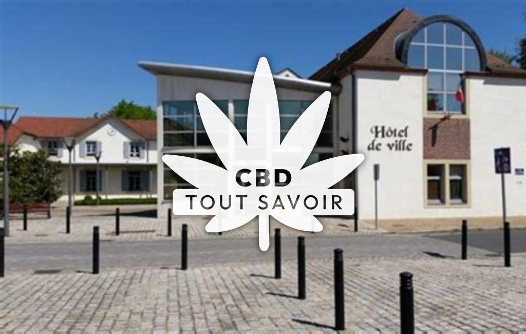 Village à Avermes avec feuille Cannabis CBD