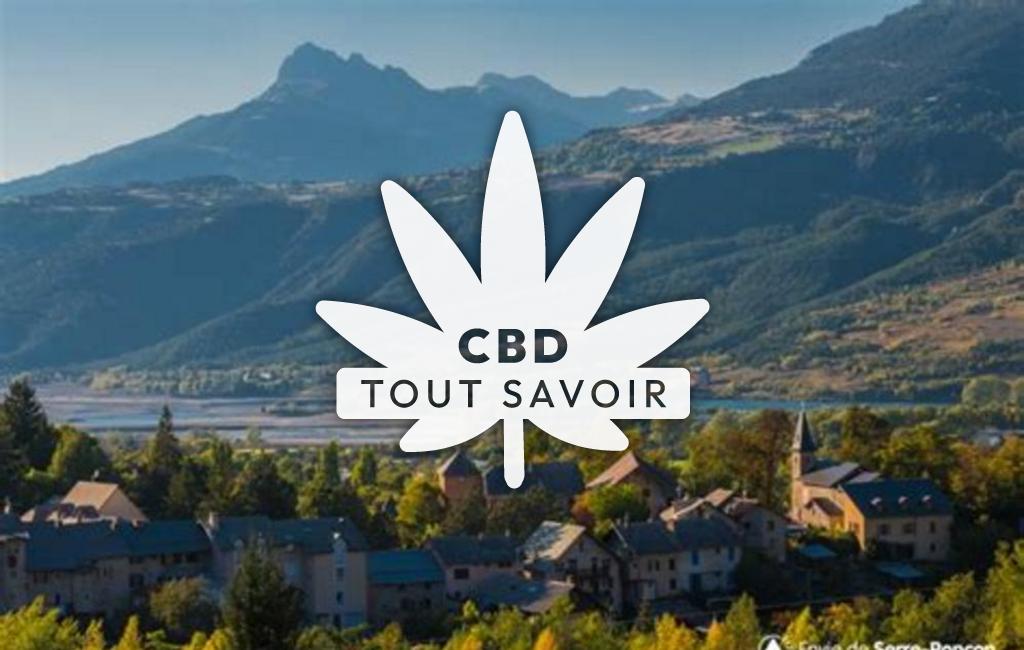 Village à Baratier avec feuille Cannabis CBD