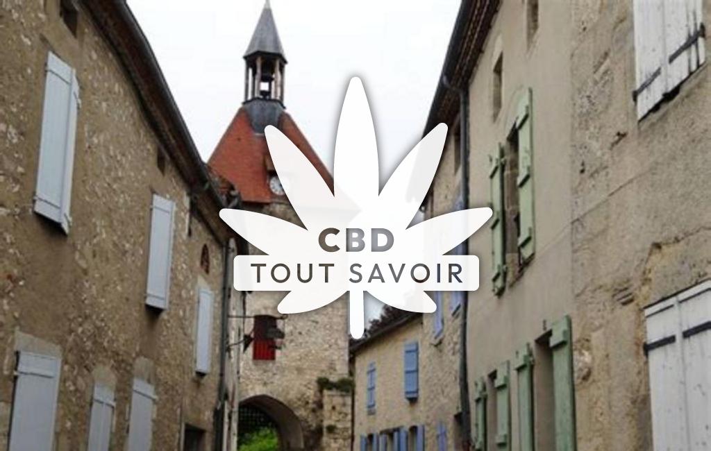 Village à Barberier avec feuille Cannabis CBD