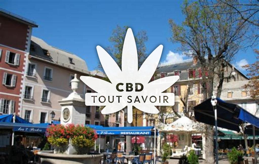 Village à Barcillonnette avec feuille Cannabis CBD