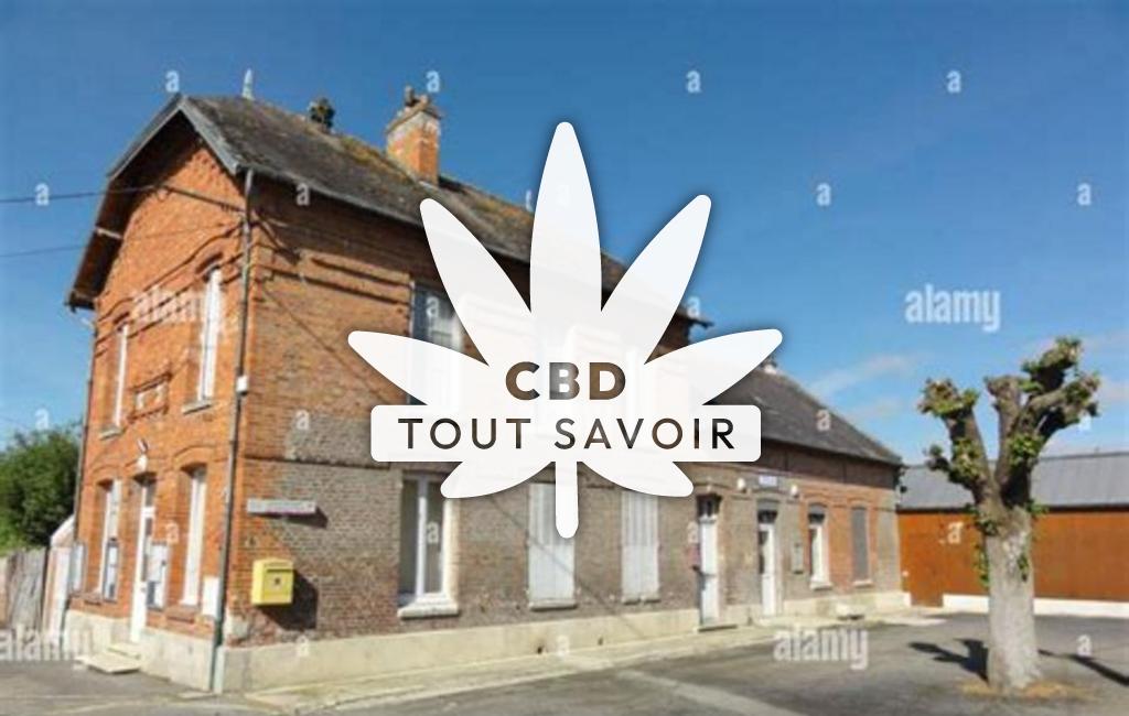 Village à Barenton-Bugny avec feuille Cannabis CBD