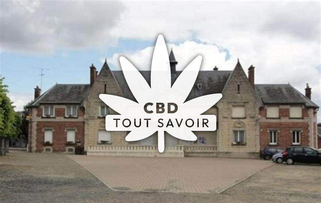 Village à Barisis-aux-Bois avec feuille Cannabis CBD