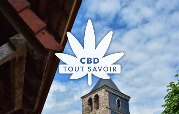 Village à Barrais-Bussolles avec feuille Cannabis CBD