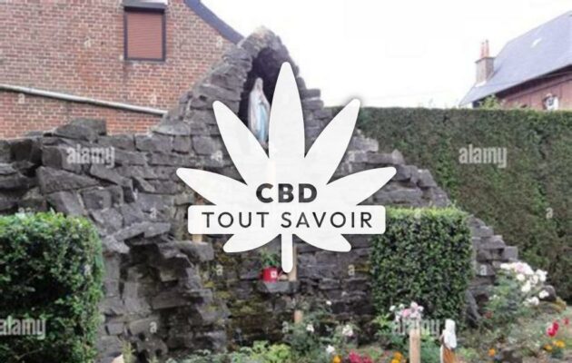 Village à Barzy-en-Thierache avec feuille Cannabis CBD