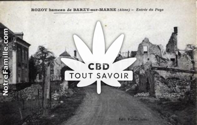 Village à Barzy-sur-Marne avec feuille Cannabis CBD