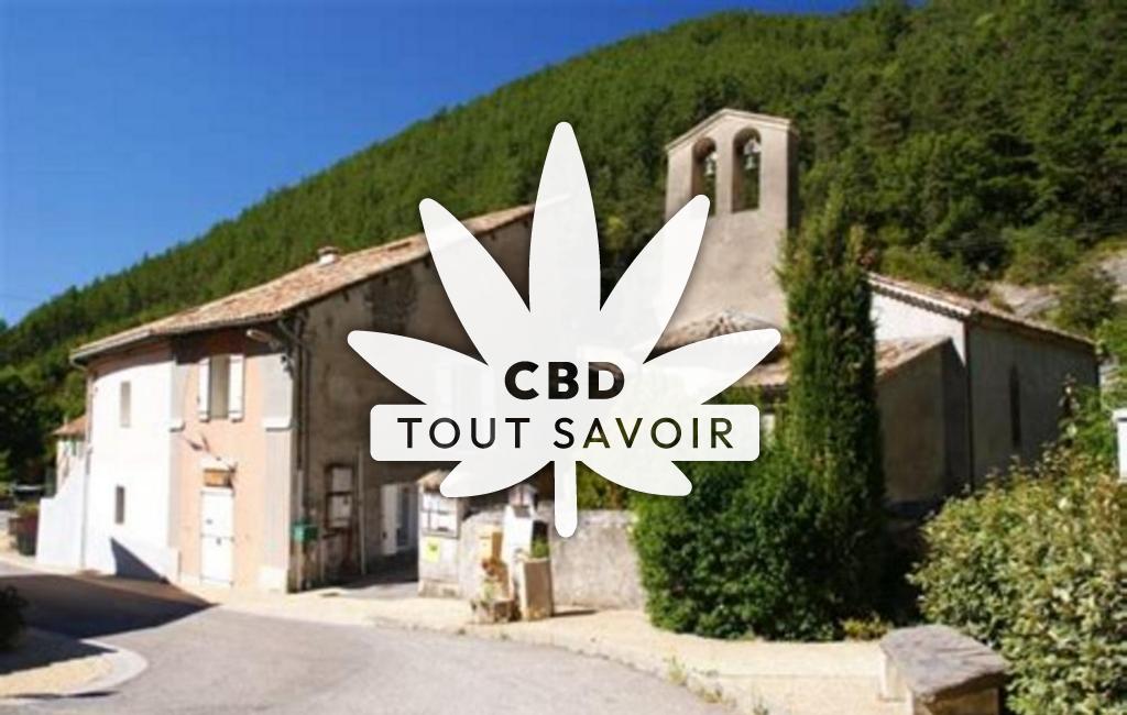 Village à Beaujeu avec feuille Cannabis CBD