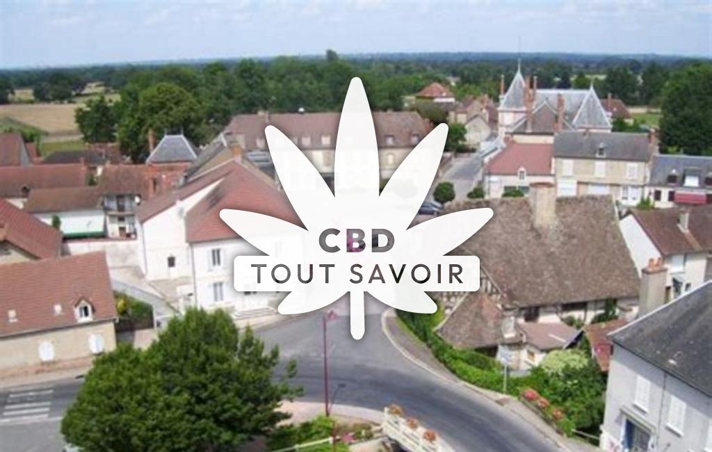 Village à Beaulon avec feuille Cannabis CBD