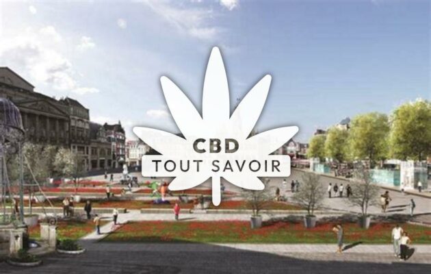 Village à Beaume avec feuille Cannabis CBD