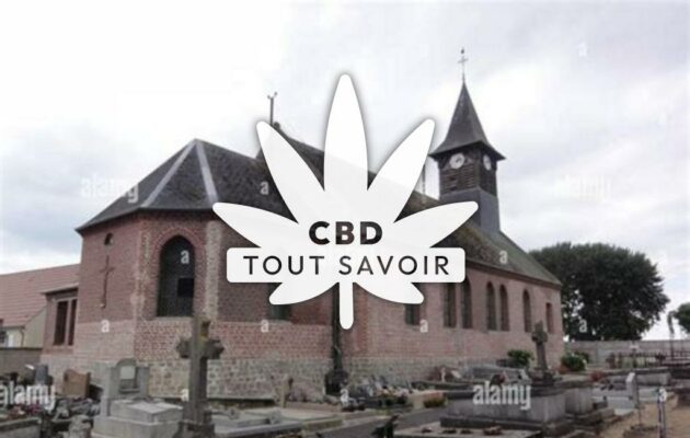 Village à Beaumont-en-Beine avec feuille Cannabis CBD