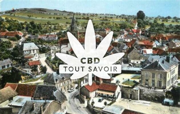 Village à Beaurieux avec feuille Cannabis CBD