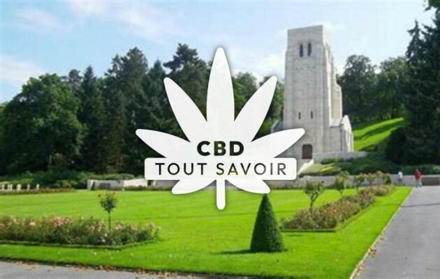 Village à Belleau avec feuille Cannabis CBD