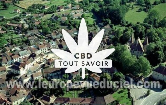 Village à Bellenaves avec feuille Cannabis CBD