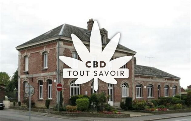 Village à Bellenglise avec feuille Cannabis CBD