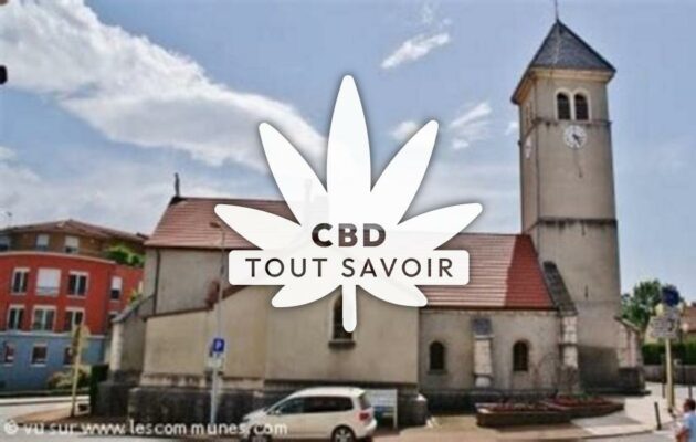 Village à Bellignat avec feuille Cannabis CBD