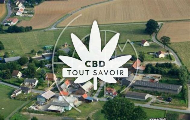 Village à Berlancourt avec feuille Cannabis CBD