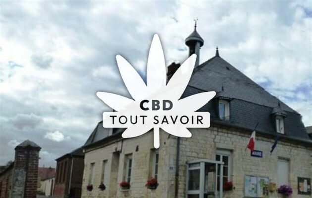 Village à Berlise avec feuille Cannabis CBD