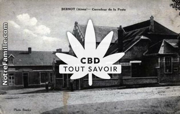 Village à Bernot avec feuille Cannabis CBD