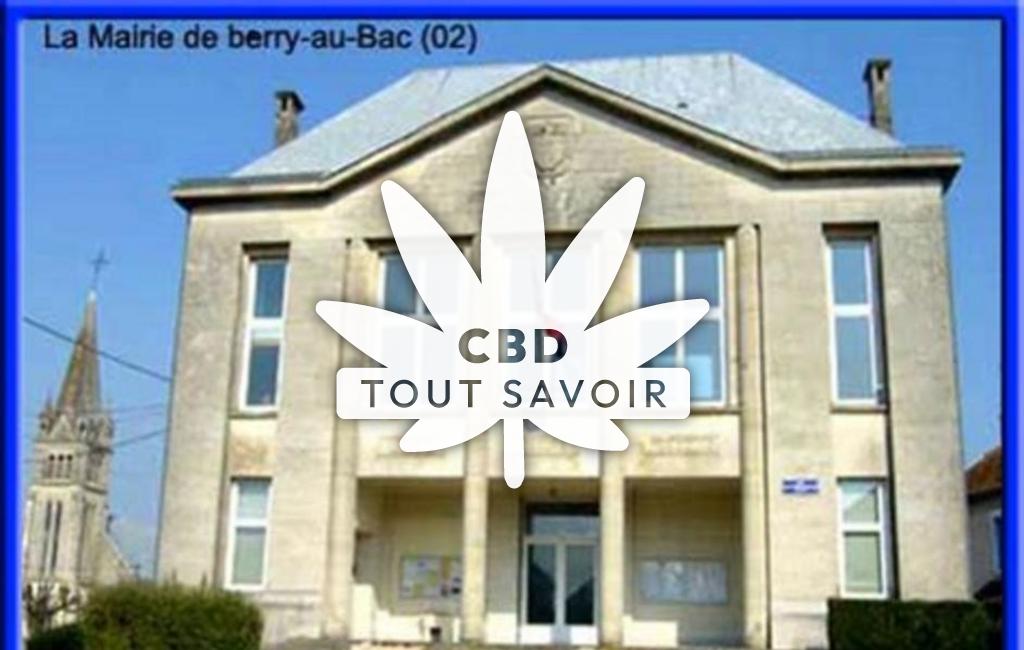 Village à Berry-au-Bac avec feuille Cannabis CBD