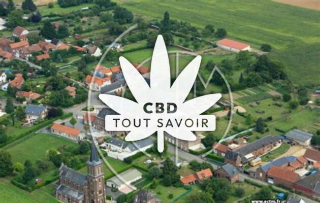 Village à Bethancourt-en-Vaux avec feuille Cannabis CBD