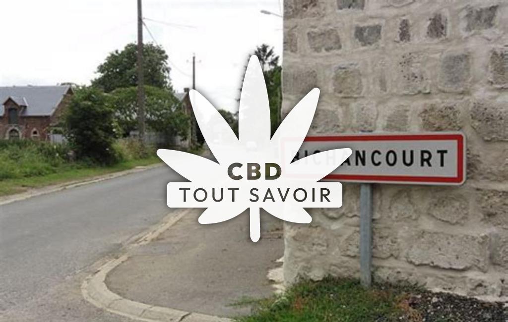 Village à Bichancourt avec feuille Cannabis CBD