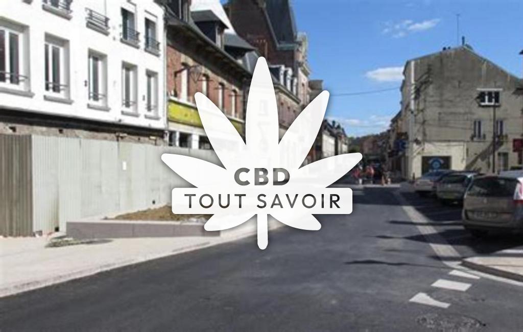 Village à Bieuxy avec feuille Cannabis CBD