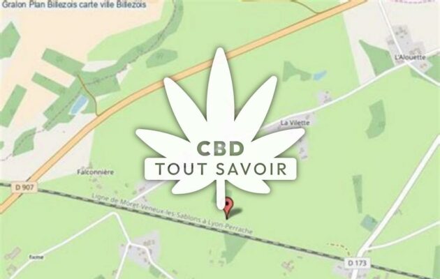 Village à Billezois avec feuille Cannabis CBD