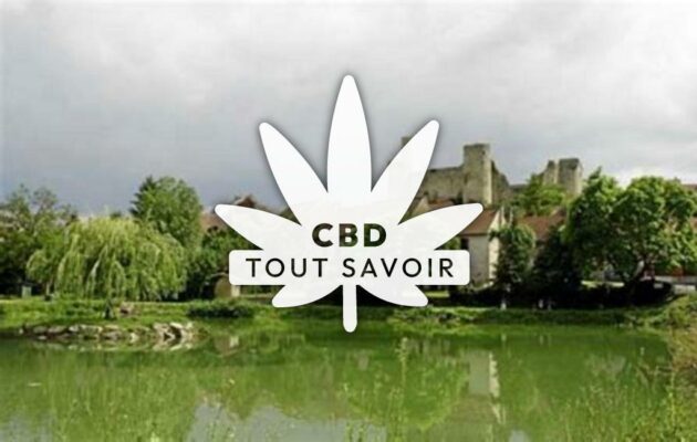 Village à Billy avec feuille Cannabis CBD