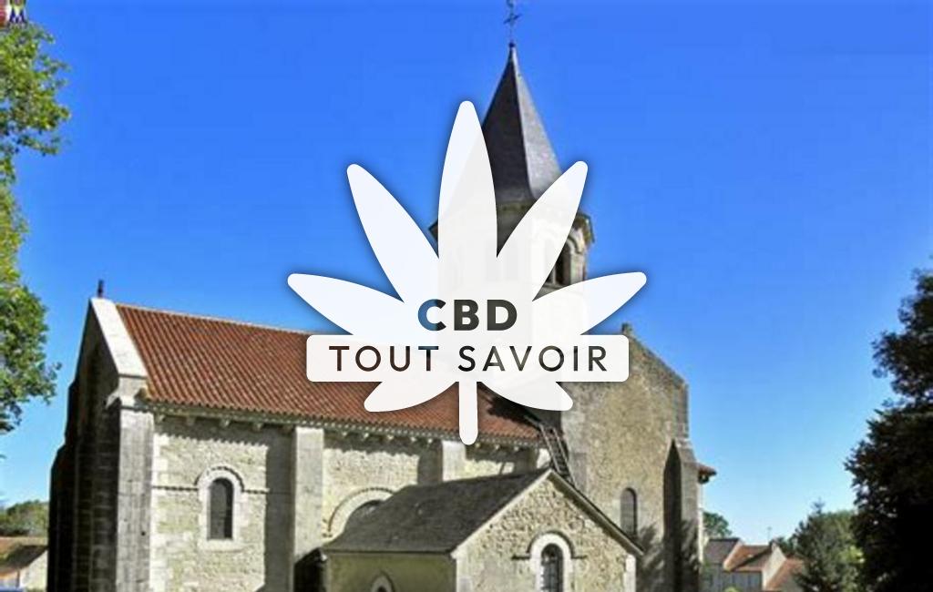 Village à Biozat avec feuille Cannabis CBD