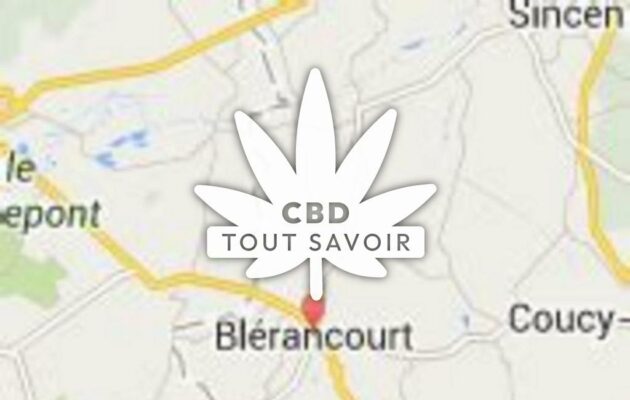 Village à Blerancourt avec feuille Cannabis CBD