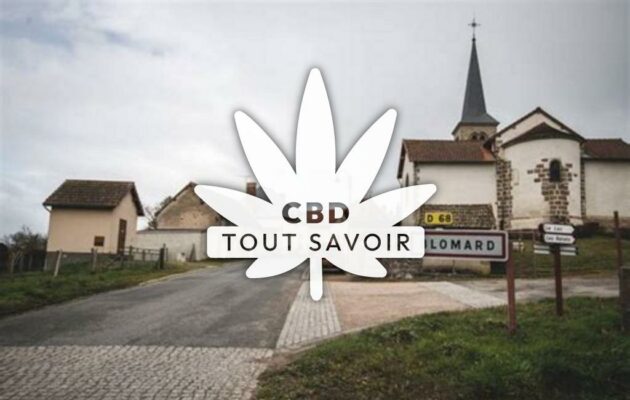 Village à Blomard avec feuille Cannabis CBD