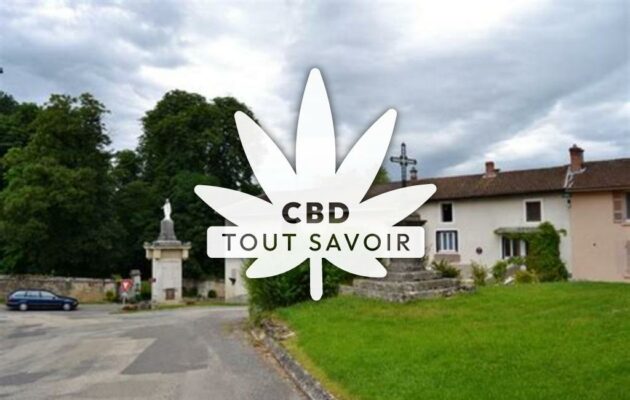 Village à Bohas-Meyriat-Rignat avec feuille Cannabis CBD