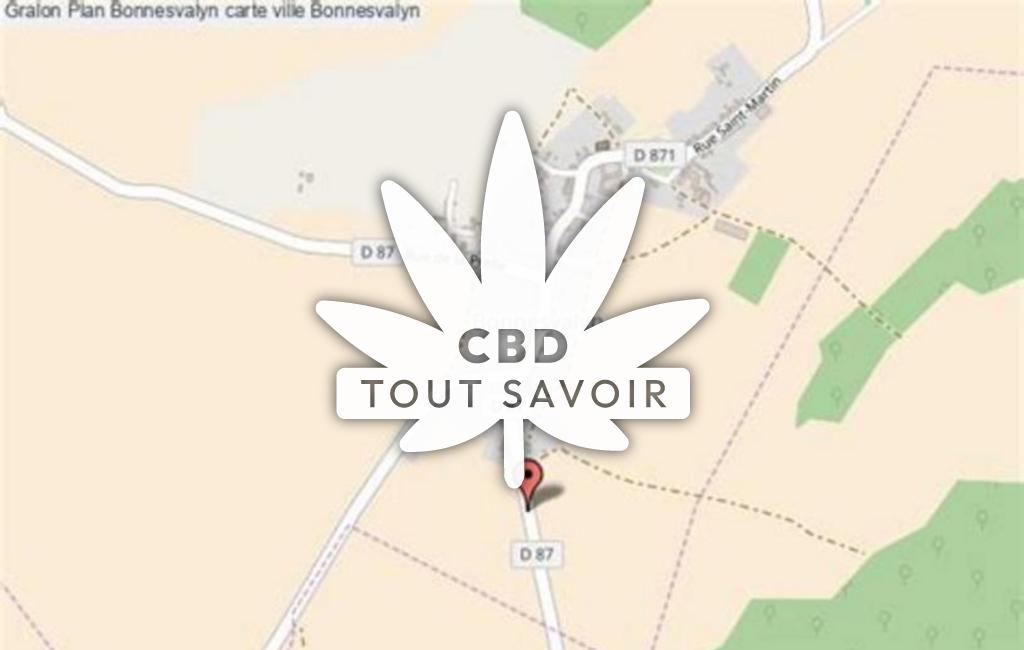 Village à Bonnesvalyn avec feuille Cannabis CBD