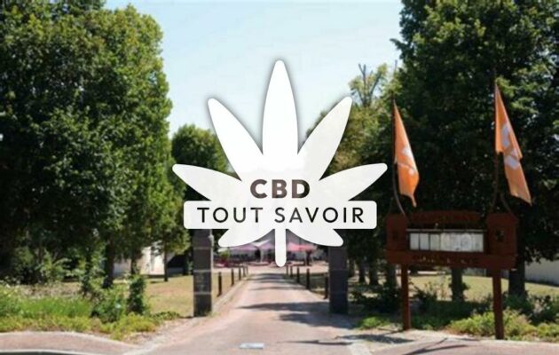 Village à Bost avec feuille Cannabis CBD