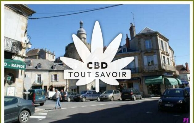 Village à Bourbon-l'Archambault avec feuille Cannabis CBD