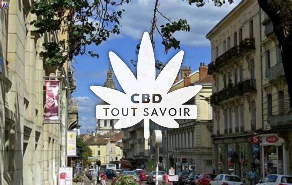 Village à Bourg-en-Bresse avec feuille Cannabis CBD