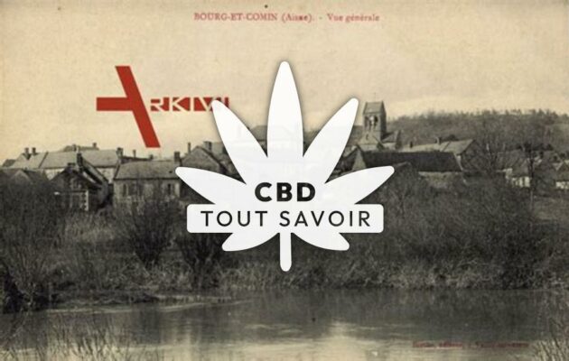 Village à Bourg-Et-Comin avec feuille Cannabis CBD