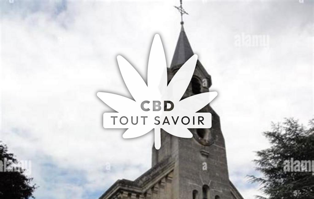 Village à Bourguignon-sous-Coucy avec feuille Cannabis CBD